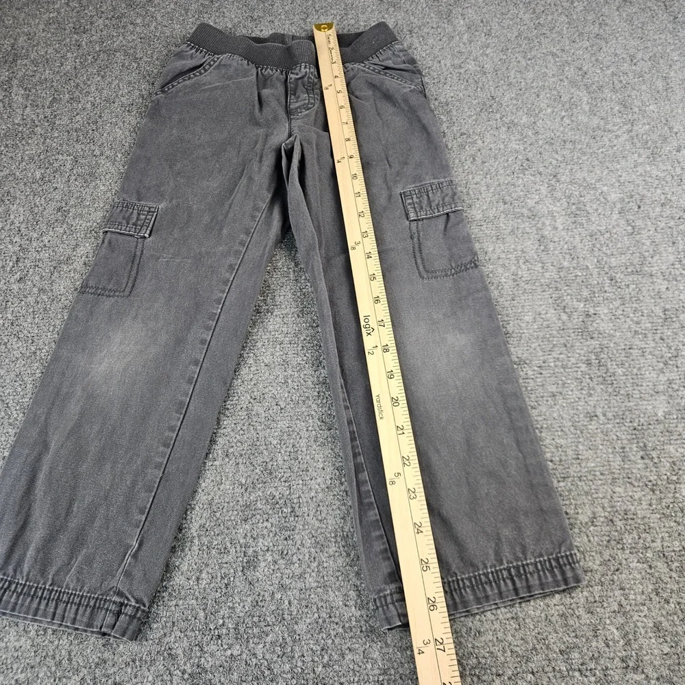Jumping Beans‎ Boys Charcoal Gray Cotton Cargo Pants Elastic Waist Size M 5/6